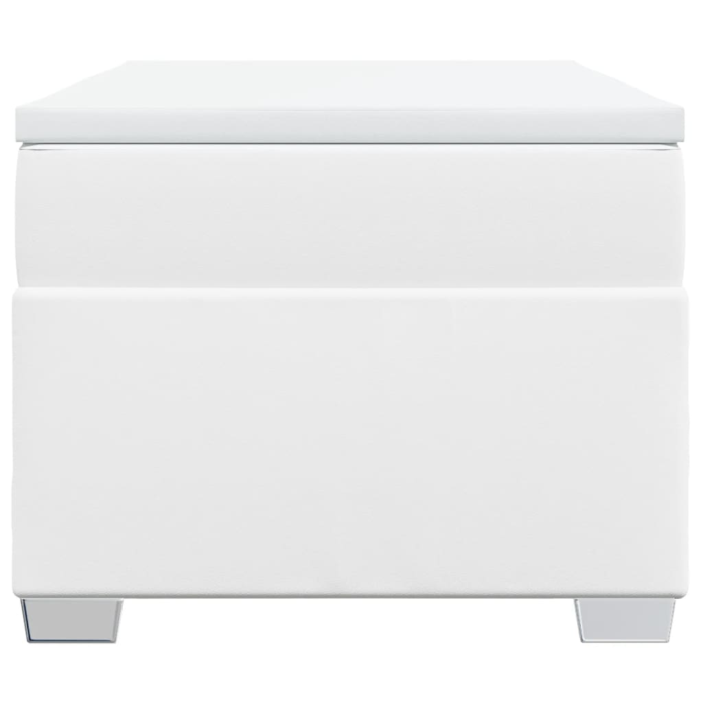 vidaXL Boxspring met matras kunstleer wit 100x200 cm, foto 4