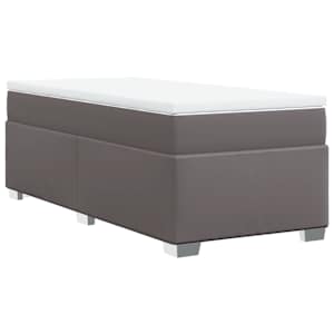 Box spring postel s matrací šedá 100x200 cm umělá kůže - obrázek 9
