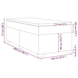 Box spring postel s matrací cappuccino 100x200 cm umělá kůže - obrázek 12