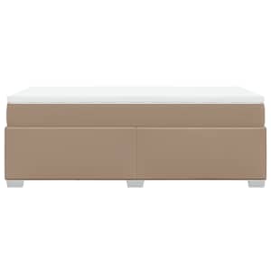 Box spring postel s matrací cappuccino 100x200 cm umělá kůže - obrázek 8