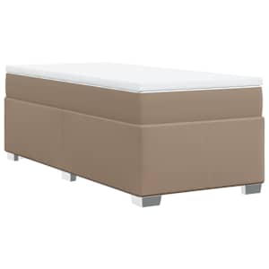 Box spring postel s matrací cappuccino 100x200 cm umělá kůže - obrázek 9