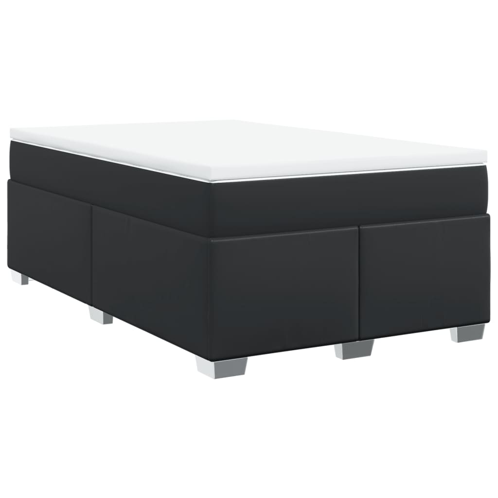 vidaXL Boxspring met matras kunstleer zwart 120x190 cm, foto 3