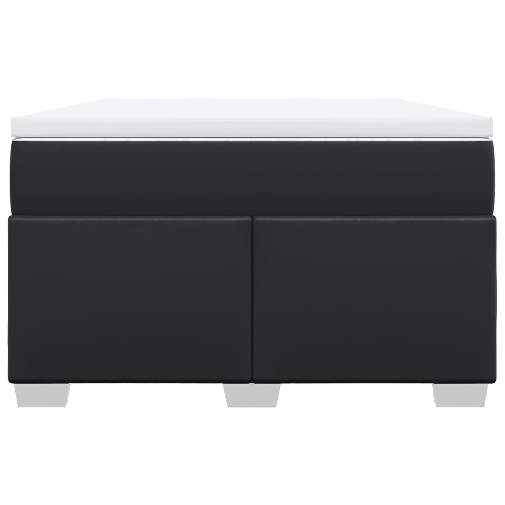 vidaXL Boxspring met matras kunstleer zwart 120x190 cm, foto 4