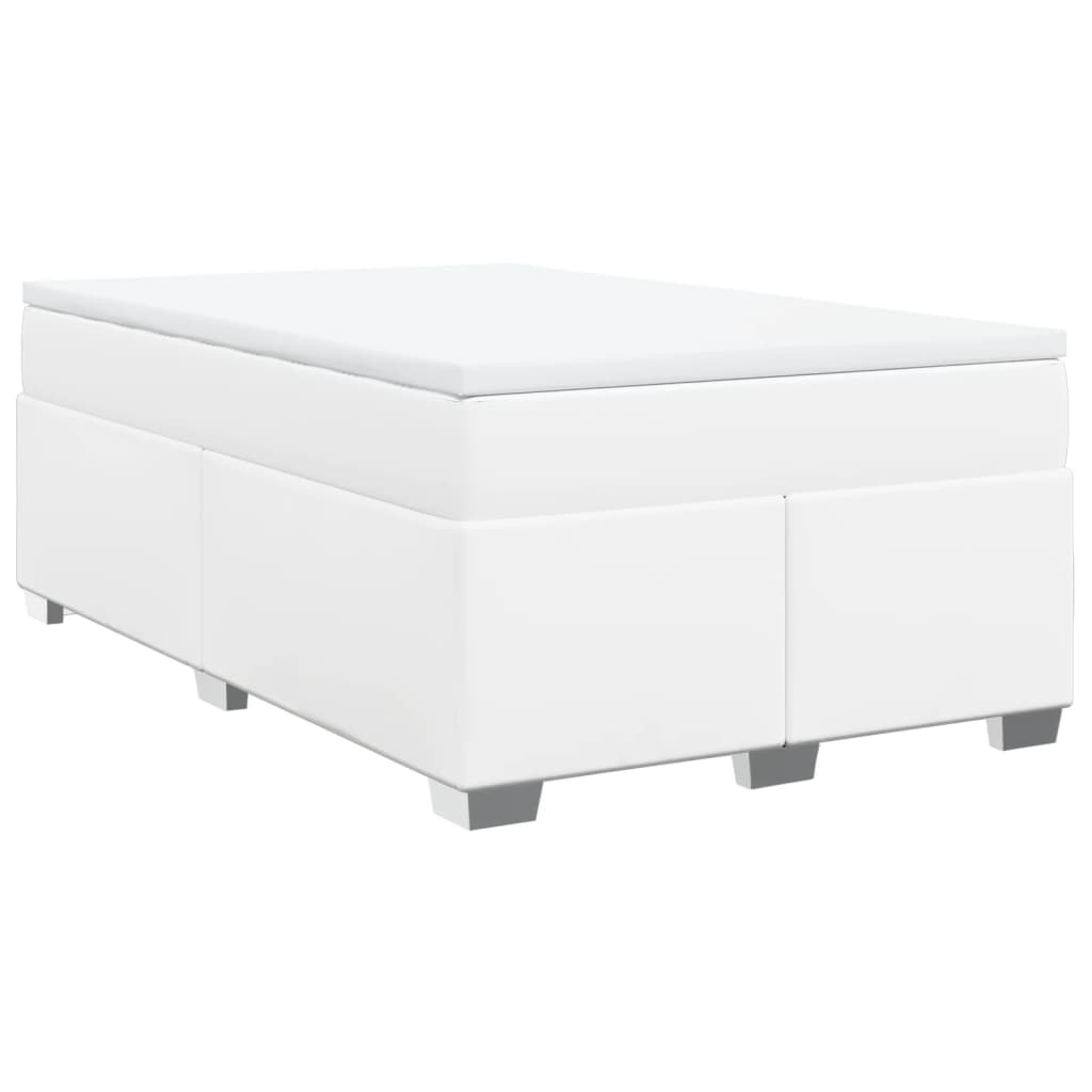 vidaXL Boxspring met matras kunstleer wit 120x190 cm, foto 3