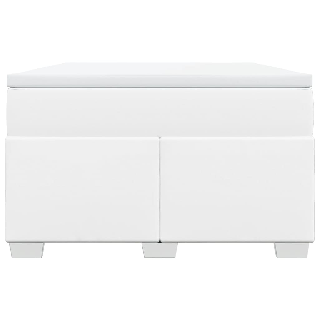 vidaXL Boxspring met matras kunstleer wit 120x190 cm, foto 4