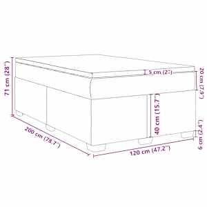 Box spring postel s matrací šedá 120x190 cm umělá kůže - obrázek 12