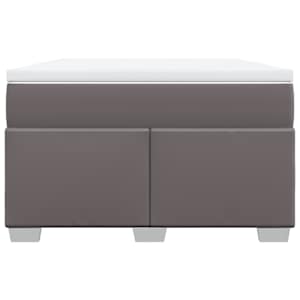 Box spring postel s matrací šedá 120x190 cm umělá kůže - obrázek 4