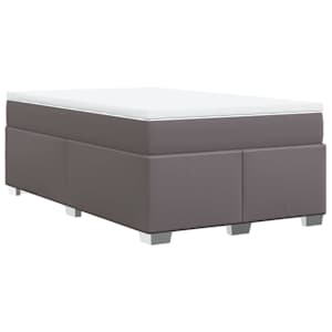 Box spring postel s matrací šedá 120x190 cm umělá kůže - obrázek 9