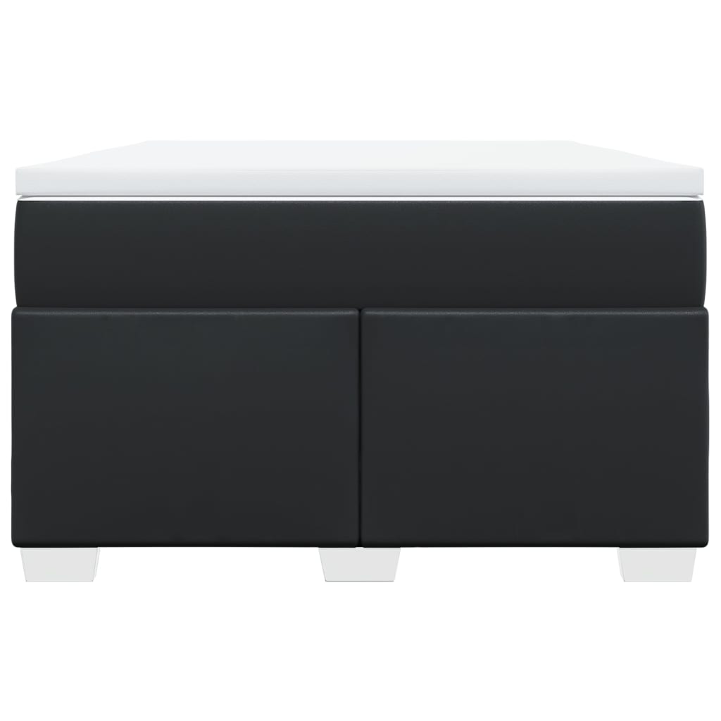 vidaXL Boxspring met matras kunstleer zwart 120x200 cm, foto 4