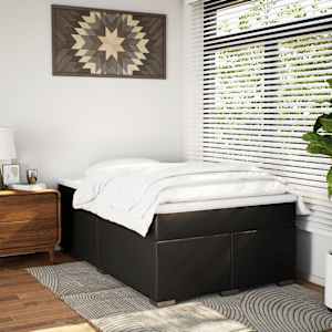 Box spring postel s matrací černá 120 x 200 cm umělá kůže - obrázek 3