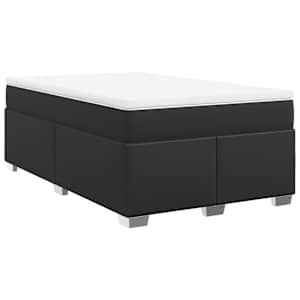 Box spring postel s matrací černá 120 x 200 cm umělá kůže - obrázek 9