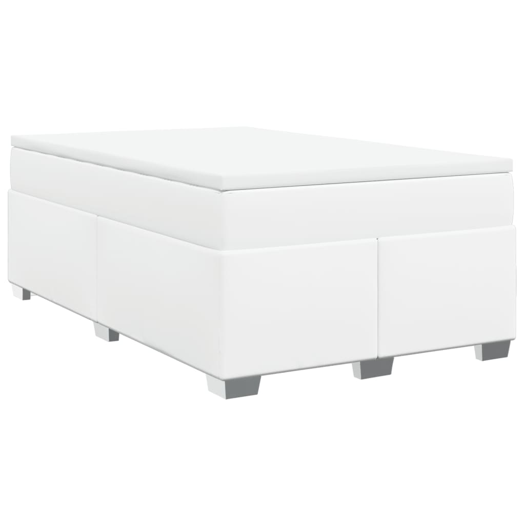 vidaXL Boxspring met matras kunstleer wit 120x200 cm, foto 3