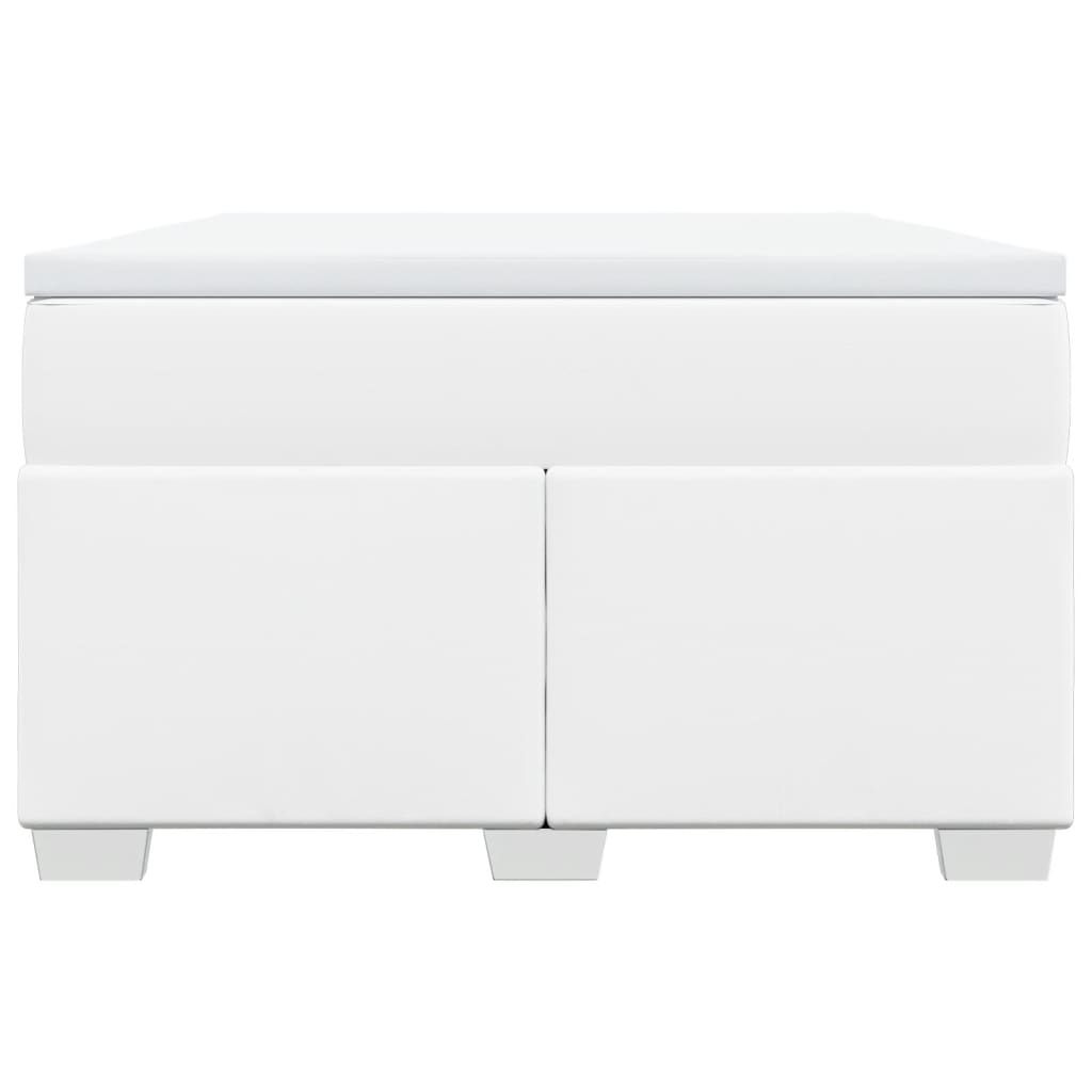 vidaXL Boxspring met matras kunstleer wit 120x200 cm, foto 4
