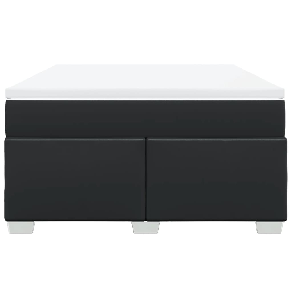 vidaXL Boxspring met matras kunstleer zwart 140x190 cm, foto 4