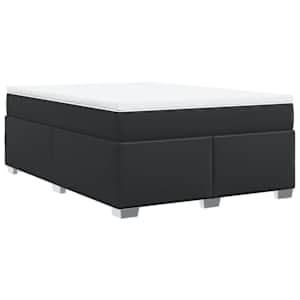 Box spring postel s matrací černá 140 x 190 cm umělá kůže - obrázek 9