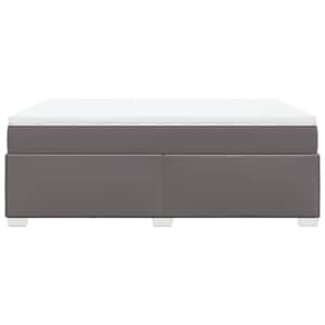 Box spring postel s matrací šedá 140 x 190 cm umělá kůže - obrázek 8