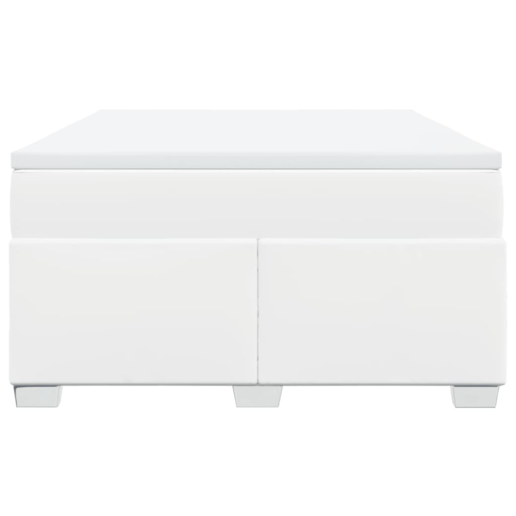 vidaXL Boxspring met matras kunstleer wit 140x200 cm, foto 4