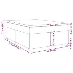 Box spring postel s matrací šedá 140x200 cm umělá kůže - obrázek 12