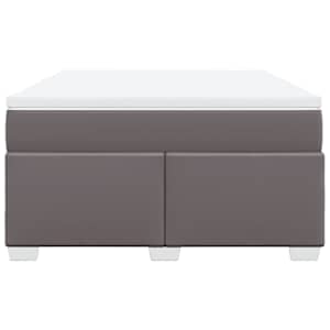 Box spring postel s matrací šedá 140x200 cm umělá kůže - obrázek 4
