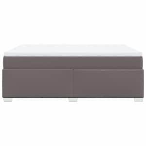 Box spring postel s matrací šedá 140x200 cm umělá kůže - obrázek 8