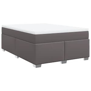 Box spring postel s matrací šedá 140x200 cm umělá kůže - obrázek 9