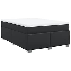 Box spring postel s matrací černá 160x200 cm umělá kůže - obrázek 2