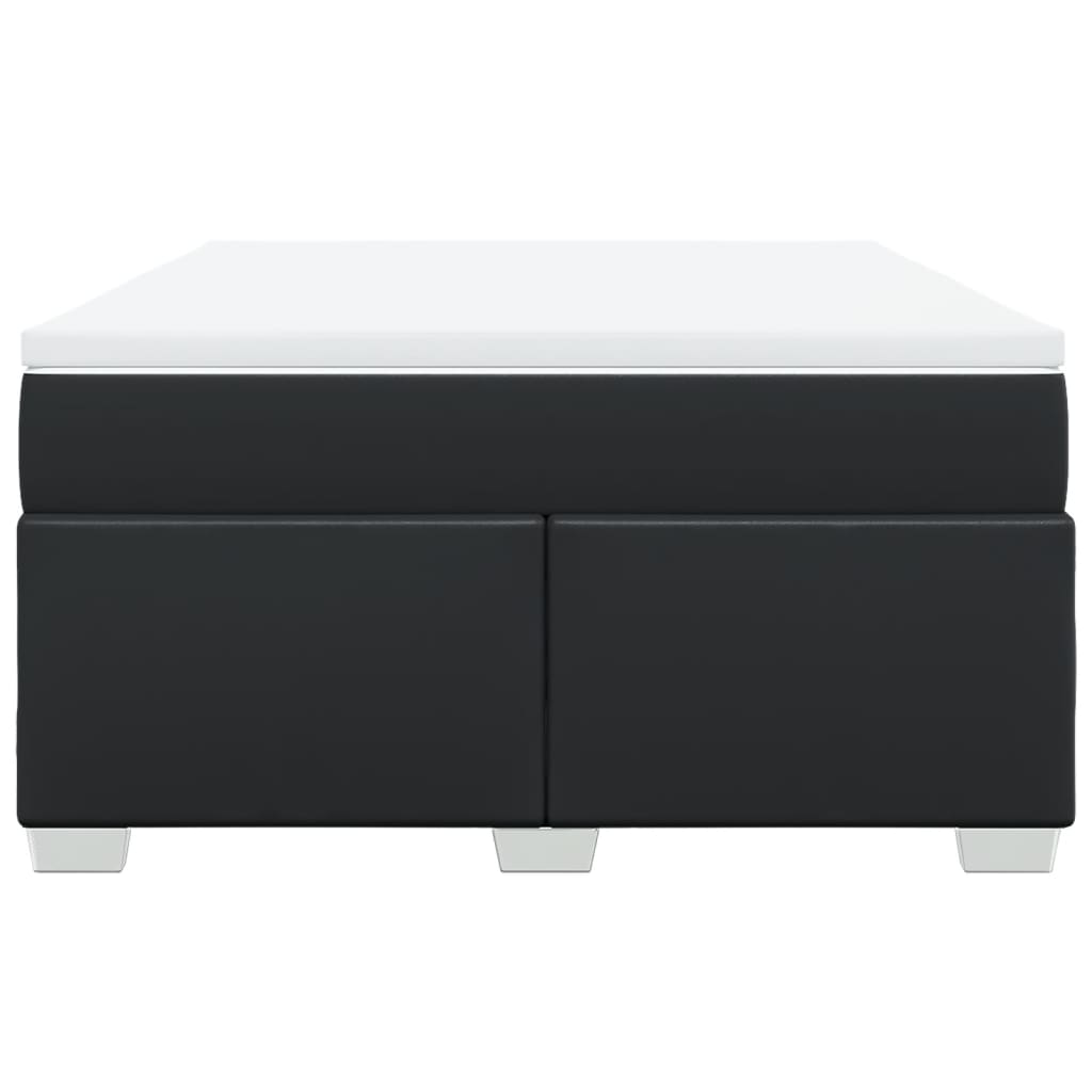 vidaXL Boxspring met matras kunstleer zwart 160x200 cm, foto 4