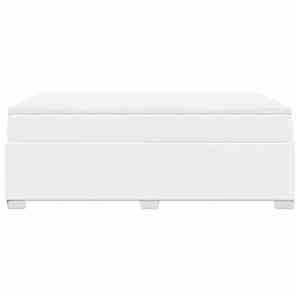 Box spring postel s matrací bílá 160x200 cm umělá kůže - obrázek 8