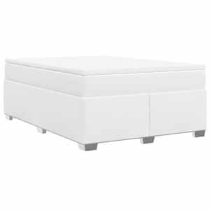 Box spring postel s matrací bílá 160x200 cm umělá kůže - obrázek 9