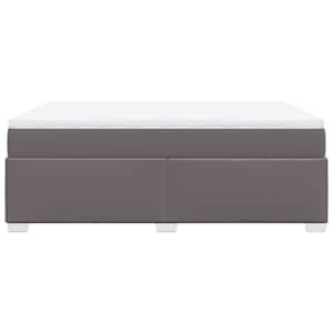 Box spring postel s matrací šedá 160x200 cm umělá kůže - obrázek 8