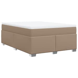 Box spring postel s matrací cappuccino 160x200 cm umělá kůže - obrázek 9