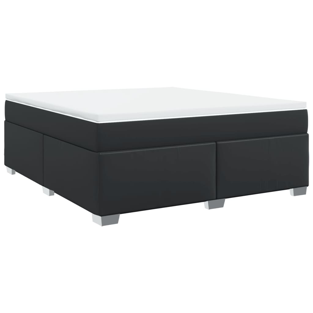vidaXL Boxspring met matras kunstleer zwart 180x200 cm, foto 3