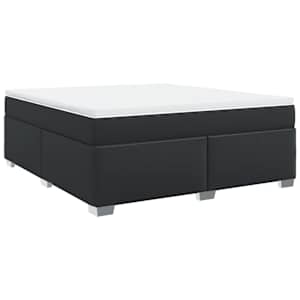 Box spring postel s matrací černá 180x200 cm umělá kůže - obrázek 2