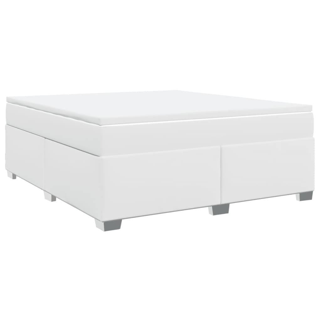 vidaXL Boxspring met matras kunstleer wit 180x200 cm, foto 3