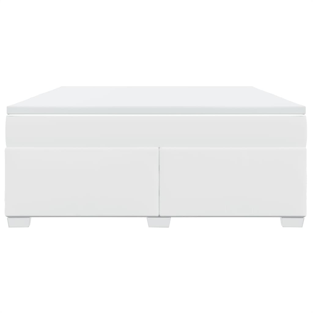 vidaXL Boxspring met matras kunstleer wit 180x200 cm, foto 4