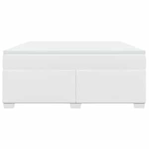 Box spring postel s matrací bílá 180x200 cm umělá kůže - obrázek 4