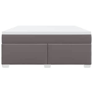Box spring postel s matrací šedá 180x200 cm umělá kůže - obrázek 4