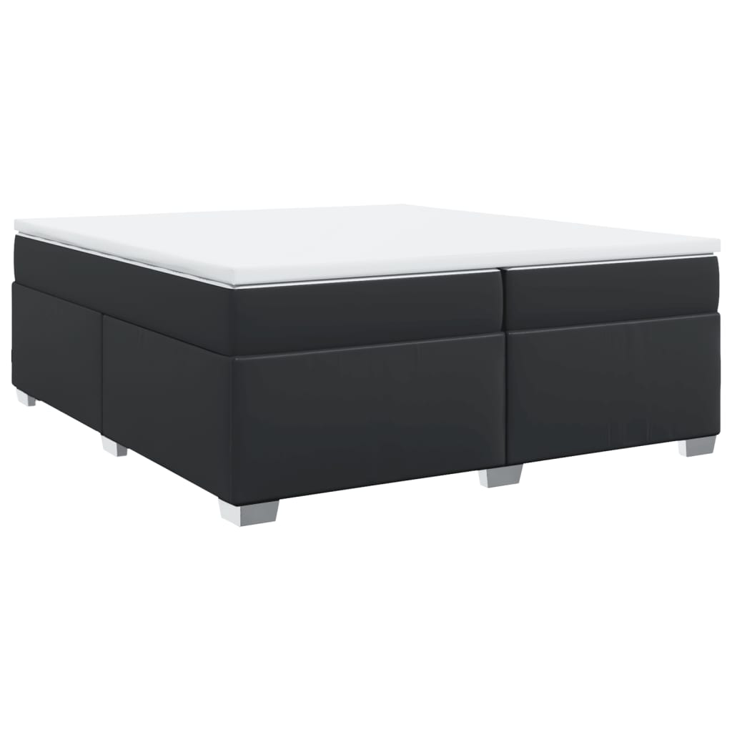 vidaXL Boxspring met matras kunstleer zwart 200x200 cm, foto 3