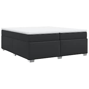 Box spring postel s matrací černá 200x200 cm umělá kůže - obrázek 9