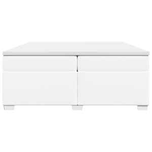 Box spring postel s matrací bílá 200x200 cm umělá kůže - obrázek 4