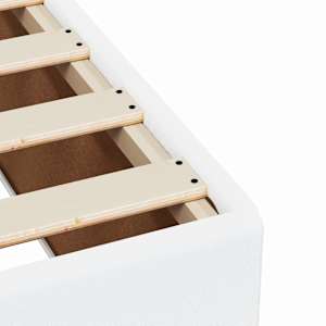 Box spring postel s matrací bílá 200x200 cm umělá kůže - obrázek 10