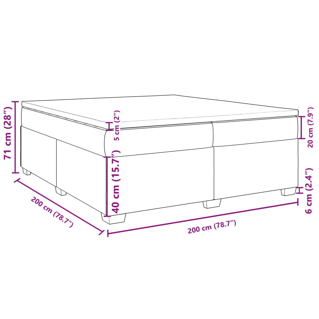 Boxspringbett mit boutiques Matratze Bett Polsterbett Bettgestell Kunstleder vidaXL