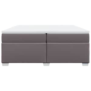 Box spring postel s matrací šedá 200x200 cm umělá kůže - obrázek 4
