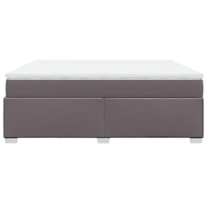 Box spring postel s matrací šedá 200x200 cm umělá kůže - obrázek 8