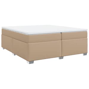 Box spring postel s matrací cappuccino 200 x 200 cm umělá kůže - obrázek 2