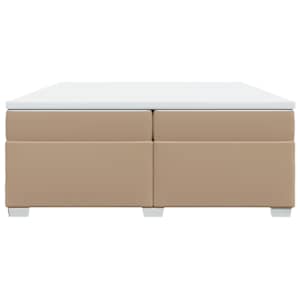 Box spring postel s matrací cappuccino 200 x 200 cm umělá kůže - obrázek 4