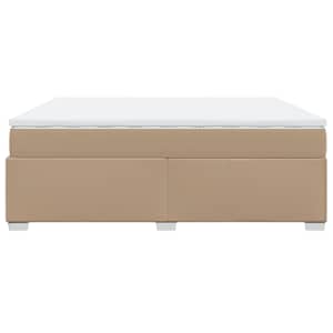 Box spring postel s matrací cappuccino 200 x 200 cm umělá kůže - obrázek 8