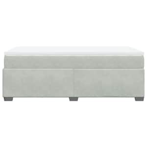 Box spring postel s matrací světle šedá 80 x 200 cm samet - obrázek 8