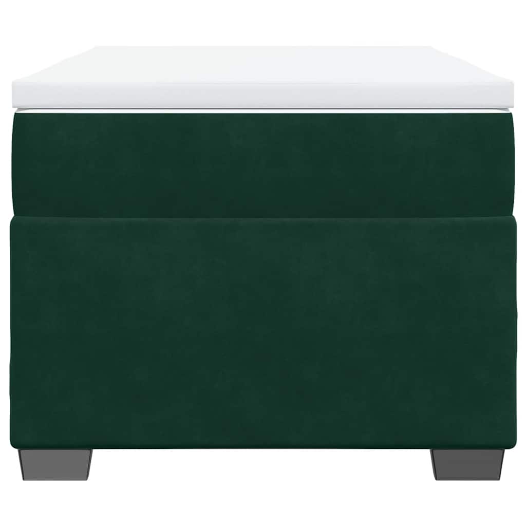 vidaXL Boxspring met matras fluweel donkergroen 80x200 cm groen, foto 4
