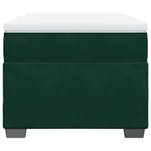 Box spring postel s matrací tmavě zelená 80 x 200 cm samet - obrázek 4